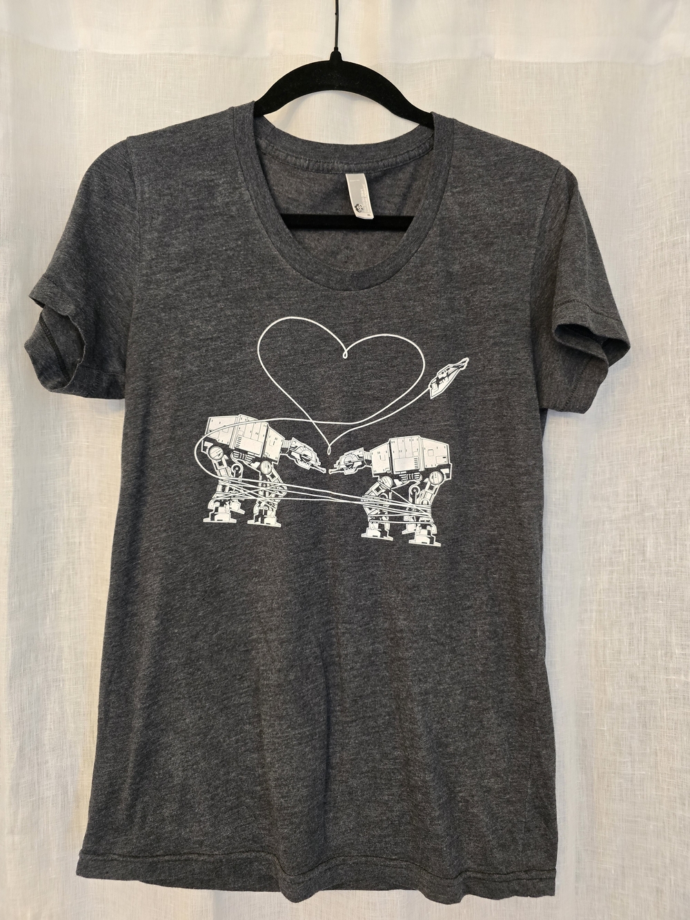 Women's Gray Star Wars Love Graphic Tee